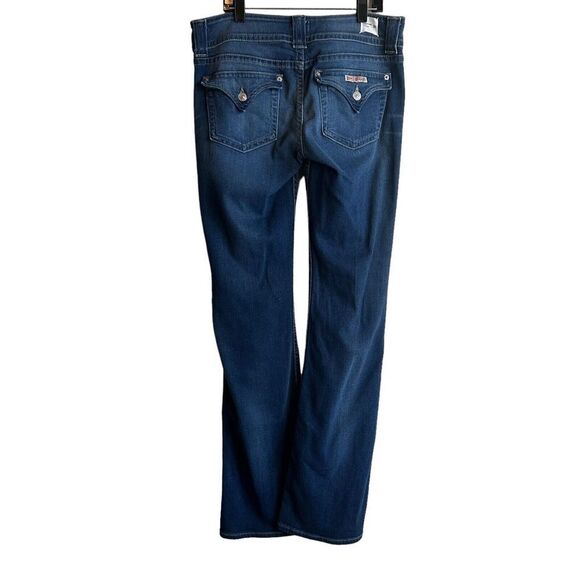 Hudson Signature Mid-Rise Boot Cut Jeans Size 30 Dark Wash Flap Pocket USA Woman - Picture 3 of 10